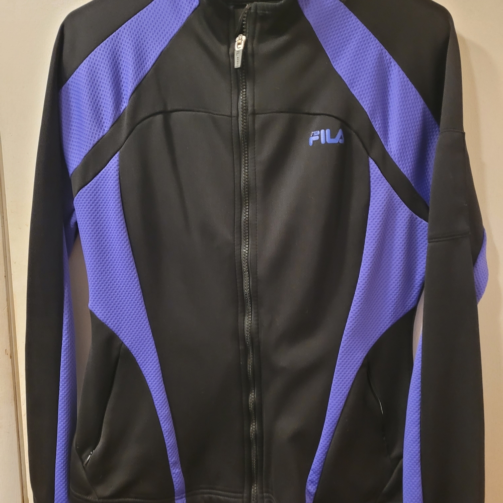 Fila Black and Purple Track Jacket